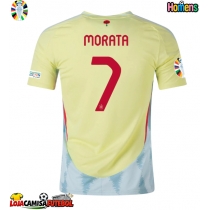 Camisa de Futebol Espanha Alvaro Morata #7 Equipamento Secundário Europeu 2024 Manga Curta